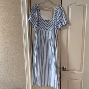 a new day Blue and White Midi Dress